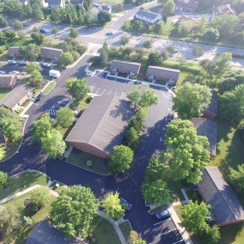 sky view of houses